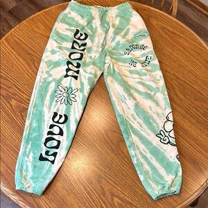 CHNGE Organic Cotton Tie Dye Love More Be Kind Always Sweat Pants Joggers